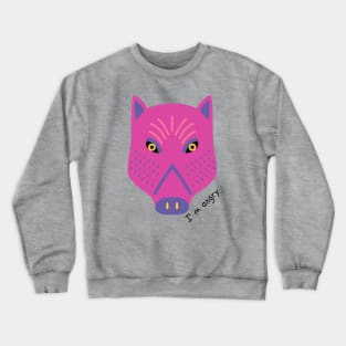 pink boar Crewneck Sweatshirt